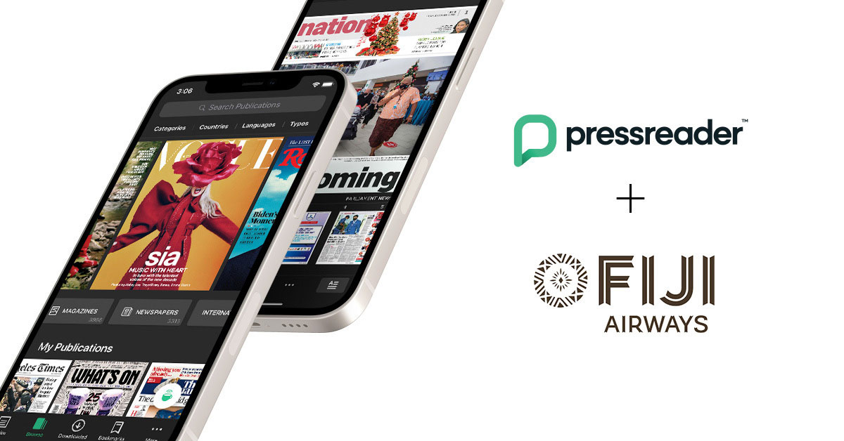 PressReader partners with Fiji Airways as Fiji reopens to global travelers