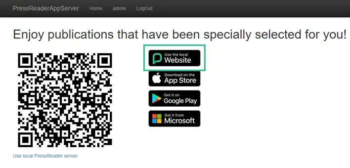 PressReader-offline-server-landing-page-2