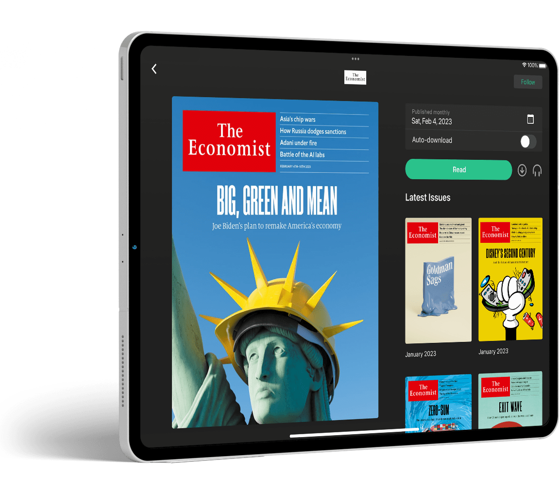 The Economist on an iPad