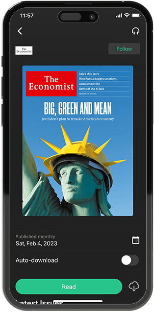 The Economist on an iPhone