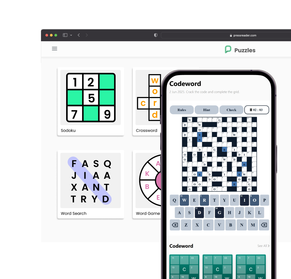 Puzzles on PressReader