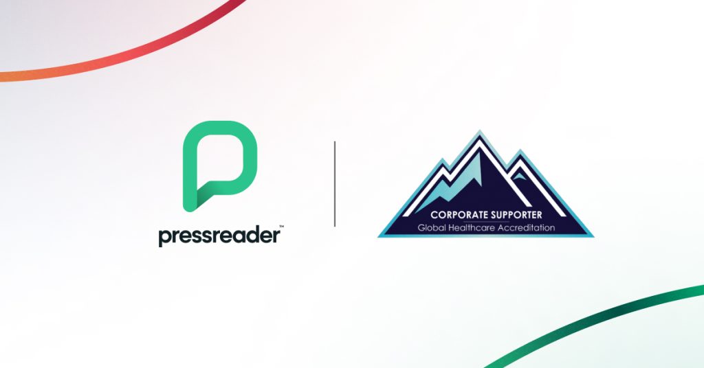 Graphic showing the logos of PressReader and GHA