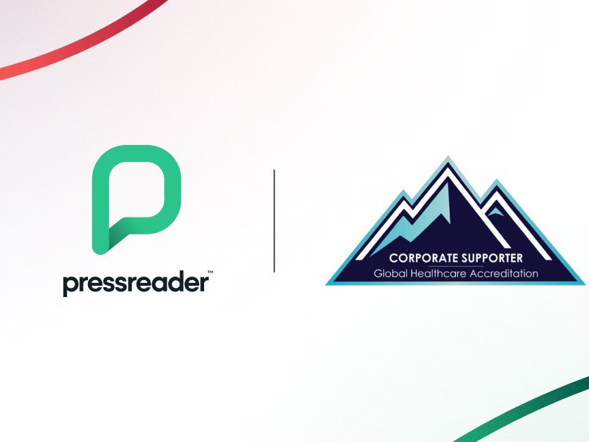 Graphic showing the logos of PressReader and GHA