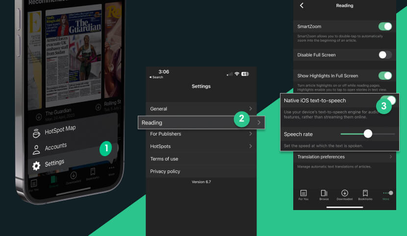 Pressreader-text-to-speech-app-set-up