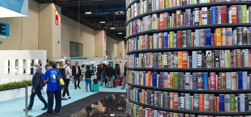 Tower-of-Diverse-Books-in-Library