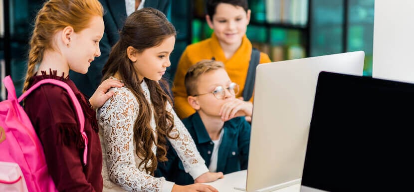 Young-Children-Working-At-Computer