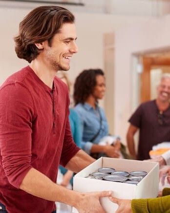 donating-food-at-library-community