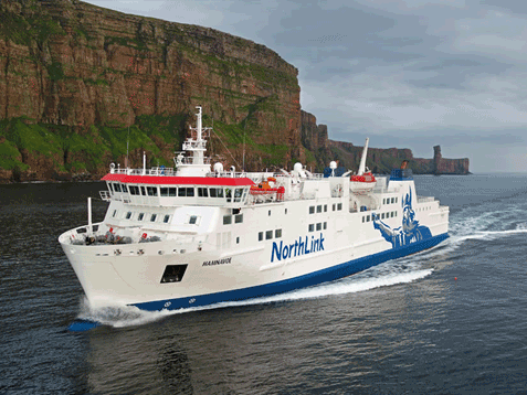 A Northlink Ferries ship making it
