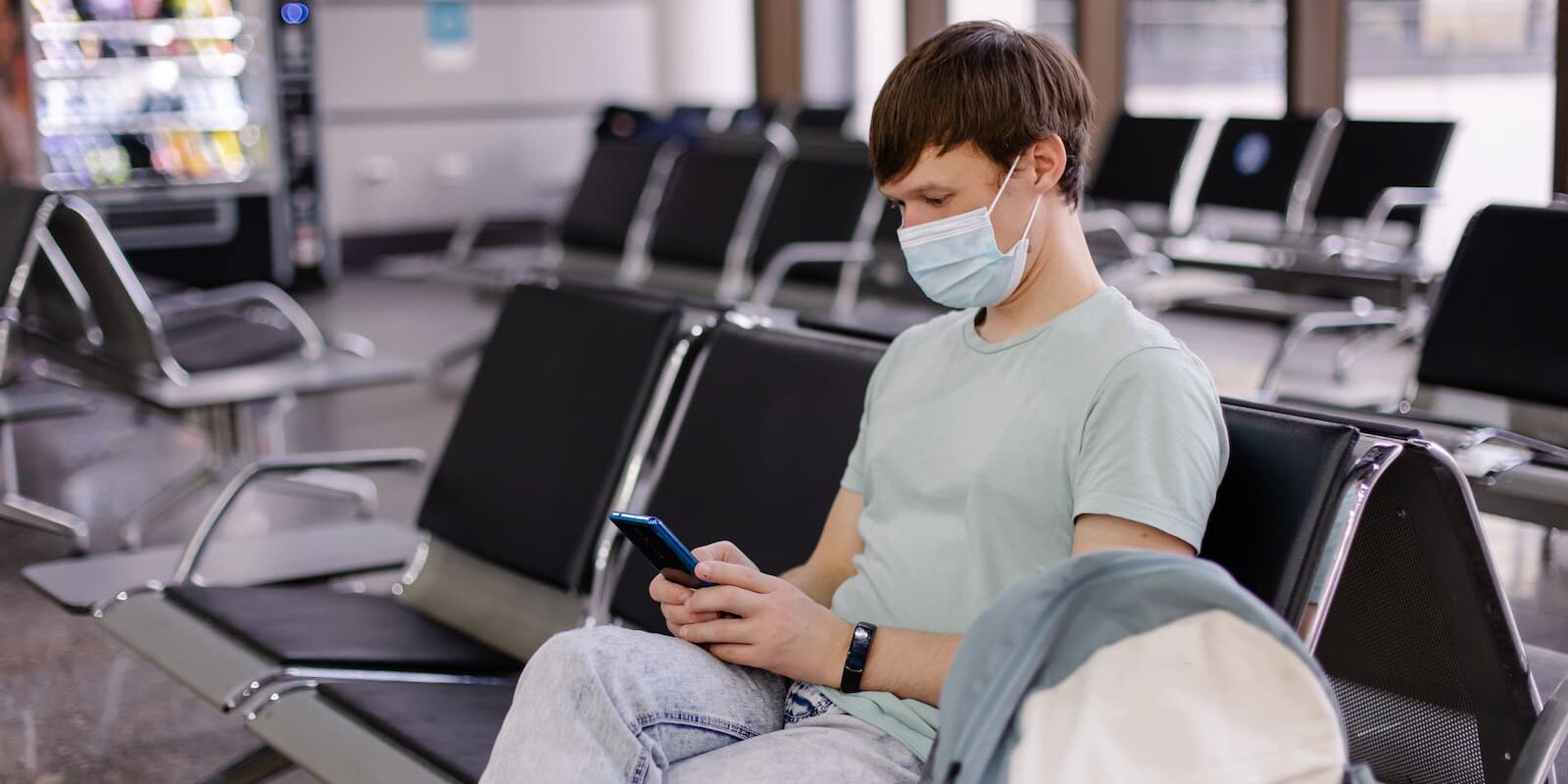 Medical travel patient at the airport